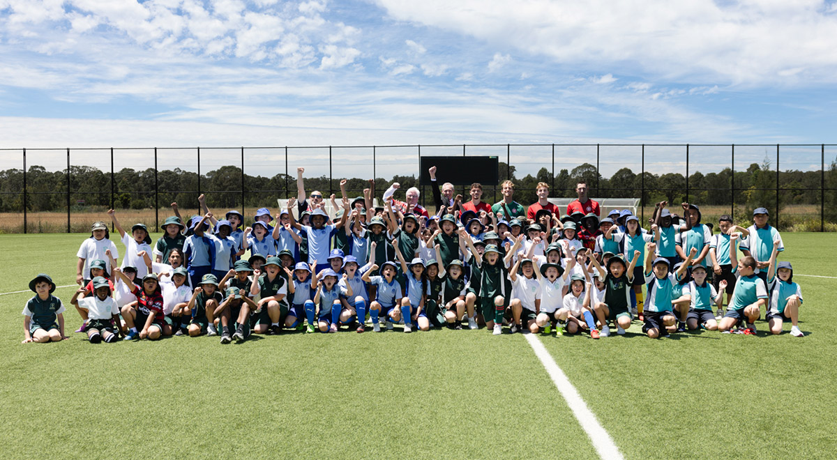 Students posing for group photo